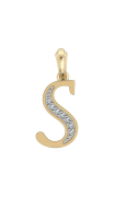 Gold Alphabet S charm